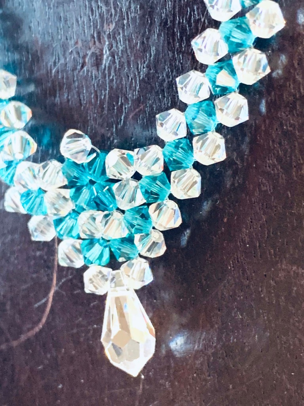 Handmade Swarovski crystal princess necklace - Picture 4 of 7